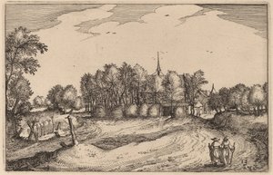 修道院 作： Claes Jansz Visscher after Johannes van Doetechum, the Elder after Lucas