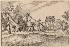 村の農場 作： Claes Jansz Visscher after Johannes van Doetechum, the Elder after Lucas