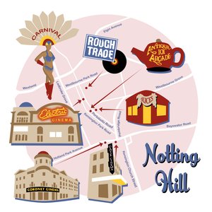 ノッティング・ヒルの地図 作： Claire Huntley