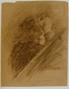 腕を支えた自画像 作： Clara Siewert