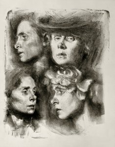 4つの自画像 作： Clara Siewert