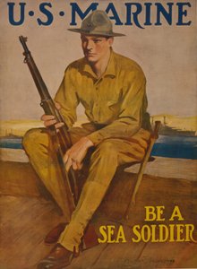 アメリカ海兵隊-海兵士、1917 作： Clarence F. Underwood
