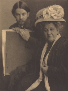 アルヴィン・ラングドン・コバーンと彼の母親、1909年頃。 作： Clarence H White