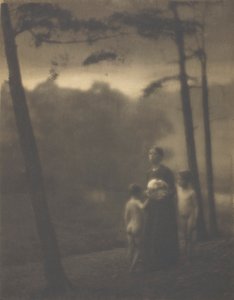 夕方—母と少年、1905年。 作： Clarence H White