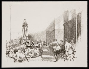 「イギリスの病院」、1917 作： Claude Allin Shepperson