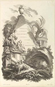 ボイル、ロック、シデナムの墓の口絵 1736年。
