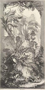 ロカイユ ロック ガーデン、カリフォルニア州。 1737年。 作： Claude Augustin Duflos