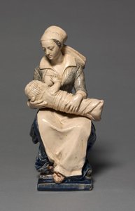 看護師の姿、1600年代初頭（エナメル装飾のファイアンス） 作： Claude Bertélémy de (attr. to) Blénod