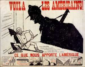 アメリカ人とアメリカがもたらしてくれるもの - アメリカの戦争努力に関するポスター、Charles Saunier（1865年生まれ）の絵。 作： Claude Charles (attr. to) Saunier