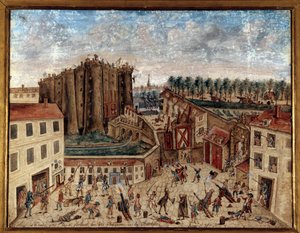 フランス革命"7月14日のバスティーユの奪取 作： Claude Cholat