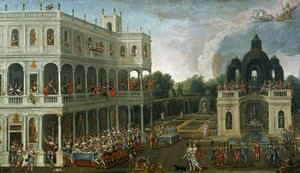 アマゾンの宴会、クロード・ドゥリュエ作（1588-1660） 作： Claude Deruet