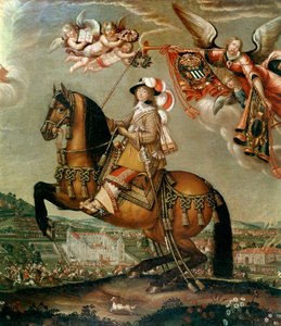 アルベルト・バルベ・デルネクールの騎馬像 サン・バルモンの貴婦人（1608-1660） クロード・デルエ（1588-1662）の絵画 17世紀 日0,89x0,76 m パリ、カルナヴァレ美術館