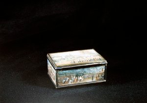 1789年10月6日にパリに到着したルイ16世とその家族（ベルメイユ入りの油と漆） 作： Claude Edme Charles de Lioux de Savignac