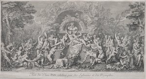 4つのフェスティバル：神の祭典パン。 作： Claude Gillot