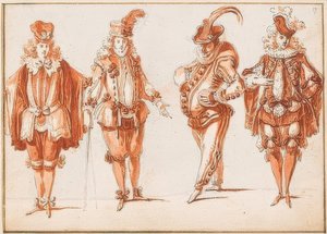 4つのコスチュームキャラクター 作： Claude Gillot