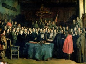 ミュンスター条約批准の誓いの宣誓、1648年5月15日、1837年 作： Claude Jacquand