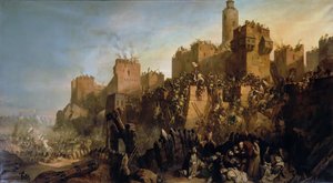 1299年、1846年にジャックデモレイがエルサレムを占領 作： Claude Jacquand