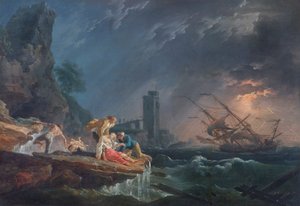 難破船、1760〜65年頃（キャンバスに油彩） 作： Claude Joseph (after) Vernet