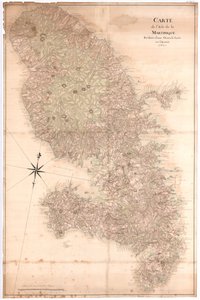 1763年に描かれたマルティニーク島の地図、nd [1797](写本) 作： Claude Joseph Sauthier