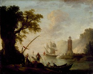 地中海沿岸ビュー、日付なし 作： Claude Joseph Vernet
