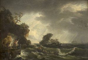 難破船 作： Claude Joseph Vernet