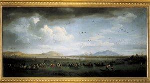 パトリア湖でカモを狩るシャルル・ド・ブルボン（ジョセフ・ヴェルネ作 作： Claude Joseph Vernet