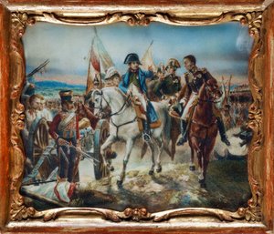 フリードランドの戦いでのナポレオン (1807) - ヴェルネ、クロード ジョセフ (1714-1789) - 水彩、角にグワッシュ - 8x9,5 - 個人蔵 作： Claude Joseph Vernet
