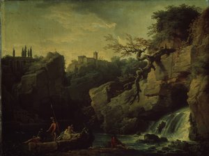サルヴァトーレローザの味のロマンチックな風景1746 作： Claude Joseph Vernet