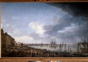 ボルドーの港 ジョセフ・ヴェルネ（1714-1789）の絵画 18世紀 パリ海洋博物館 作： Claude Joseph Vernet