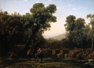エジプトへの逃避（キャンバスに油彩） 作： Claude Lorrain (1600 82)
