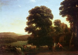 牧歌的な風景 作： Claude Lorrain