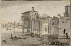 ラグーンのそばの建物 作： Claude Lorrain