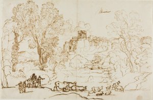 古典的な風景 - チボリ 作： Claude Lorrain