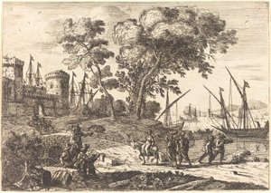 アーティストとの海岸シーン (Le dessinateur) 作： Claude Lorrain