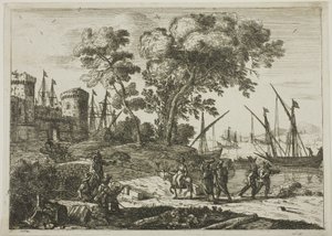 アーティストが描いた海岸のシーン 作： Claude Lorrain