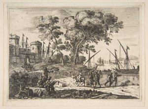 アーティストとの海岸シーン、ca。 1638-41。 作： Claude Lorrain