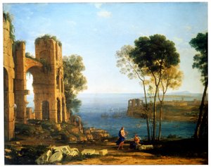 1645年から1649年までのアポロとクマのシビルとのコーストビュー。 作： Claude Lorrain