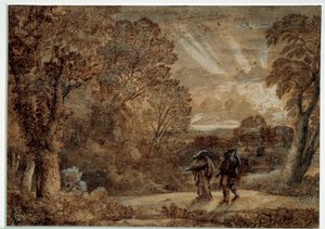 イーニーとキュムスのシビレ。Claude Gellee dit Le Lorrain (1600-1682)によるドローイング。