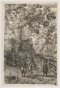 山羊の左側の4つの山羊、ca。 1630-33。 作： Claude Lorrain