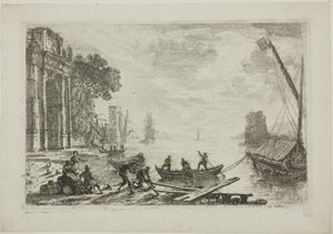 朝日が昇る港のシーン 作： Claude Lorrain