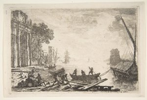 ライジングサンのハーバーシーン、1634年。 作： Claude Lorrain