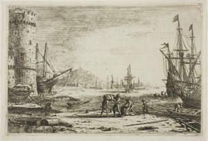 大きな塔のある港 作： Claude Lorrain