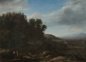 イタリアの風景、c。 1630年。 作： Claude Lorrain