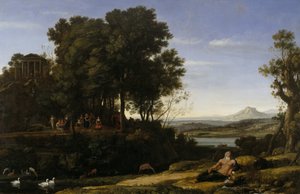 アポロとミューズのいる風景 作： Claude Lorrain