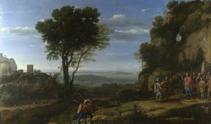 アダムの洞窟でのダビデのいる風景、1658年 作： Claude Lorrain