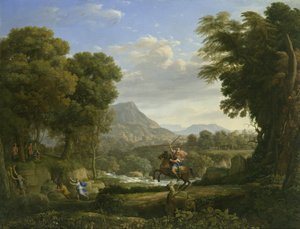 聖ジョージとドラゴンのある風景