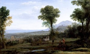 「聖フィリップが宦官に洗礼を施す風景」、1678年 作： Claude Lorrain