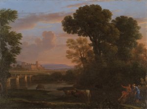 牧歌的な風景、1648 作： Claude Lorrain