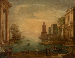 ユリシーズのいる海港 クリセイスを父クリシーズに戻す 作： Claude Lorrain