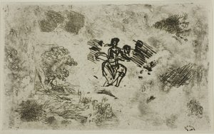 座っている女性とその他のスケッチ 作： Claude Lorrain